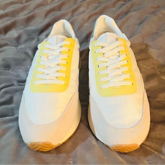 MATISSE Colorblock Suede Farrah Lace Up Low Top Trainers Sneakers White 9M - Picture 5 of 11